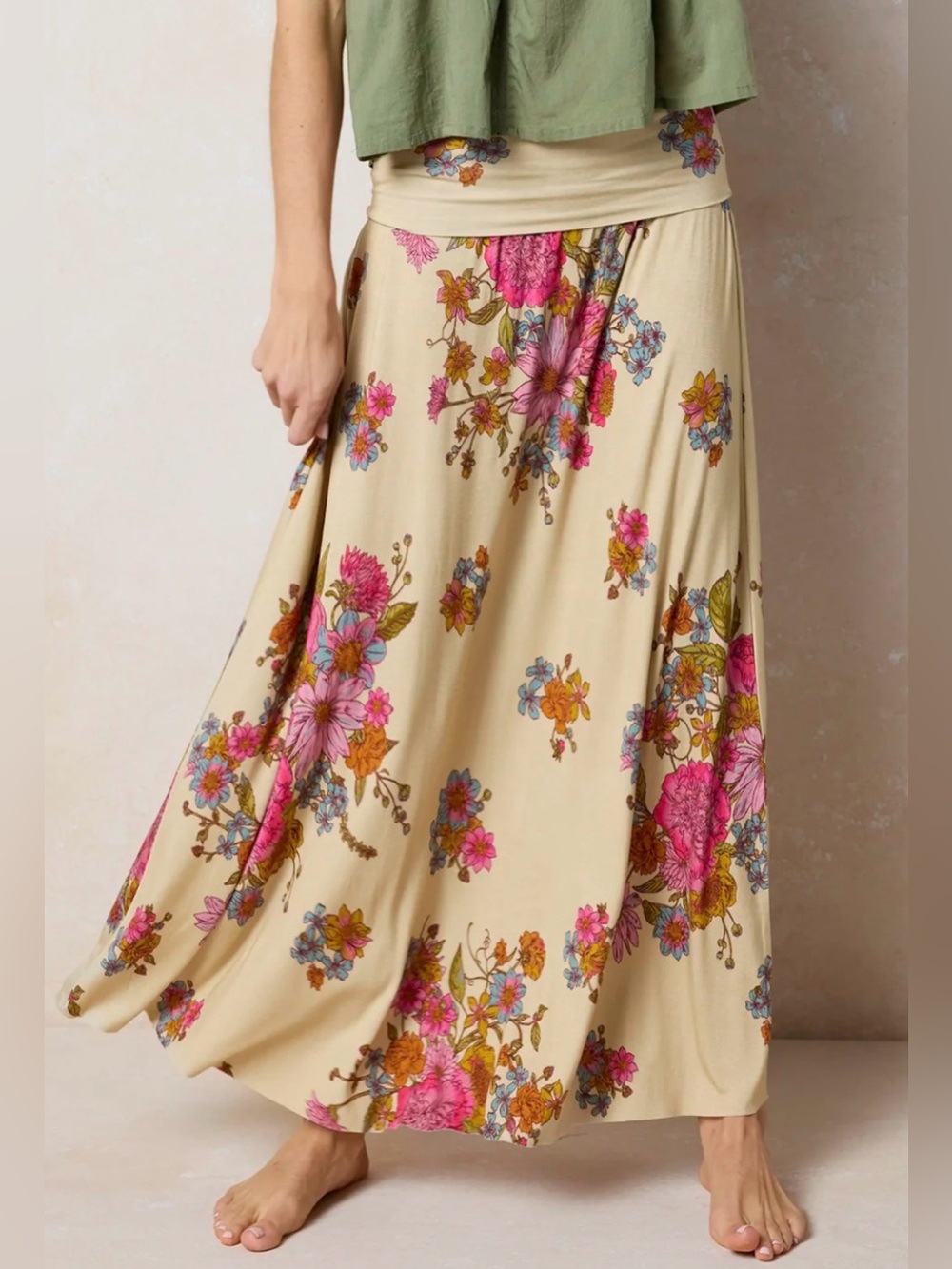 NEW Natural Life Live-In-It Knit "ButterSoft" Convertible Maxi Skirt XS NWOT!